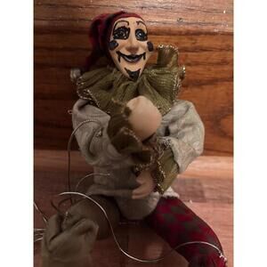 Mark Roberts Scary Harlequin Jester Marionette Vintage Rare 15” VGC
